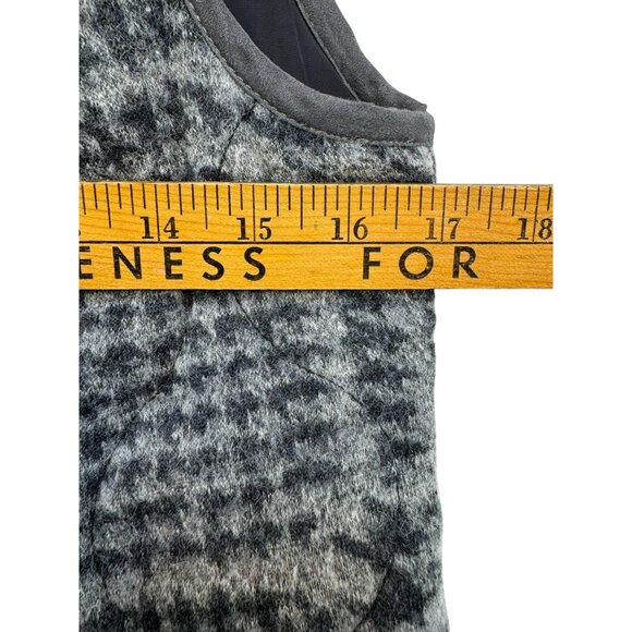 Bob Timberlake Womens Houndstooth Wool Blend Quilted Vest XS Gray & Black - Picture 7 of 13